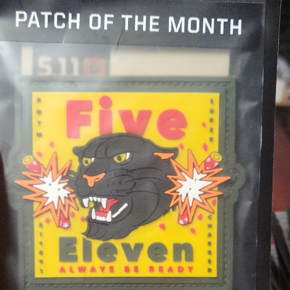 5.11 Tactical Panther Patch with Yellow and Red Accents